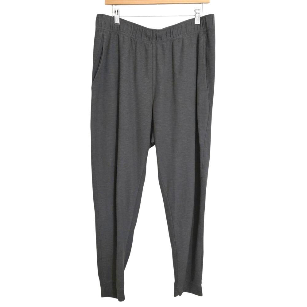 Nike Yoga Dri-Fit Knit Loose Fit Ankle Jogger Pants Gray Drawstring Pockets XL